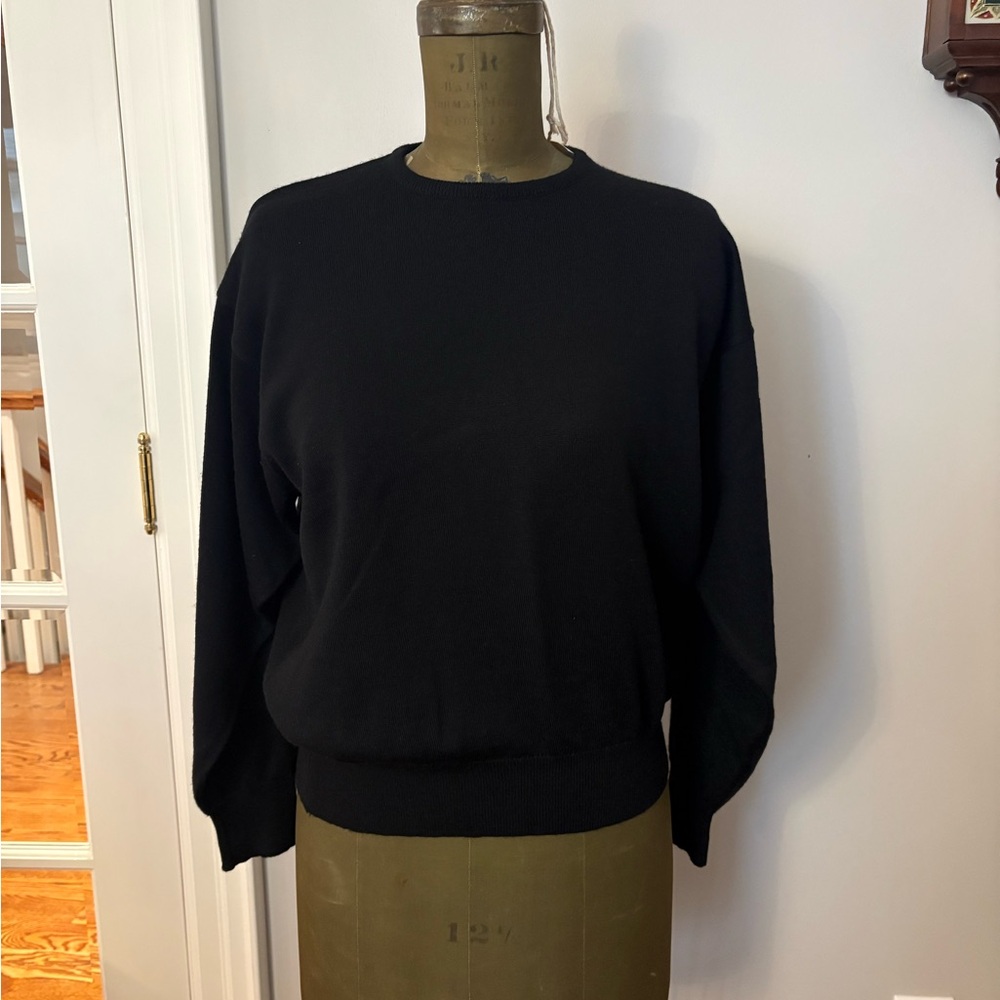 Vintage RODIER Paris Ladies Classic Crewneck Sweater - Black